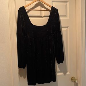Free people black velvet dress size M